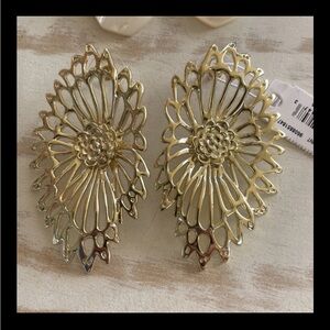 Kendra Scott Brielle Gold Statement Earrings